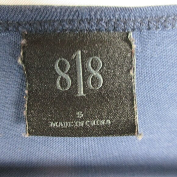 818 Top S Navy Blue Asymmetric Drape Pleat Front Oversize Comfy Soft Modal Back - Picture 5 of 6